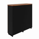 Ver mais imagens de Armário Alto Duplo 1,58m para Escritório com 4 Portas de Abrir e Puxadores Metálicos F5 Office