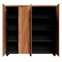 Ver imagem 6 de Armário Alto Duplo 1,58m para Escritório com 4 Portas de Abrir e Puxadores Metálicos F5 Office