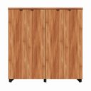 Ver imagem 5 de Armário Alto Duplo 1,58m para Escritório com 4 Portas de Abrir e Puxadores Metálicos F5 Office