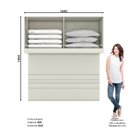 Ver imagem 2 de Ponte Casal Modulada 4 Portas Branco Seletto Areia HP
