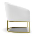 Ver imagem 3 de Cadeira Sala de Jantar Base Industrial Dourado Stella Sintético D03 - D’Rossi