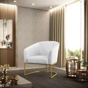 Ver imagem 5 de Cadeira Sala de Jantar Base Industrial Dourado Stella Sintético D03 - D’Rossi