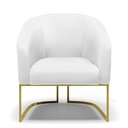 Ver imagem 2 de Cadeira Sala de Jantar Base Industrial Dourado Stella Sintético D03 - D’Rossi