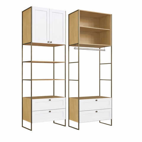 Closet 2 Portas 4 Gavetas Infinity Savana/Branco