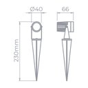 Ver imagem 4 de Espeto para Jardim Stella Mini Focco Led 3w Bivolt Preto 3000k Luz Amarela