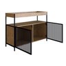 Conjunto Balcão Buffet Café Bar 100cm 2 Portas e Prateleira 90cm Aço Expandido Industrial  - 6