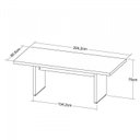 Ver imagem 4 de Conjunto Escritório 2 Peças 1 Mesa de Reunião Tamburato 200cm 1 Armário 2 Portas com Nicho Marrom Ar