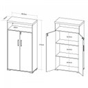 Ver imagem 7 de Kit Escritório 2 Peças 1 Mesa de Reunião Tamburato 200cm 1 Armário 2 Portas com Nicho