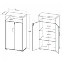 Ver imagem 7 de Conjunto Escritório 2 Peças 1 Mesa de Reunião Tamburato 200cm 1 Armário 2 Portas com Nicho Marrom Ar