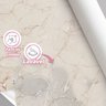 Papel de Parede Painel 3D Mármore Porcelanato Bege 3,5M Auto Colante Lavável Revestimento Brilhoso - 3