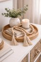 Ver imagem 2 de Colar Decorativo de Madeira Natural 132cm com Tassel – Estilo Boho - Cores Sortidas