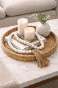 Ver imagem 1 de Colar Decorativo de Madeira Natural 132cm com Tassel – Estilo Boho - Cores Sortidas