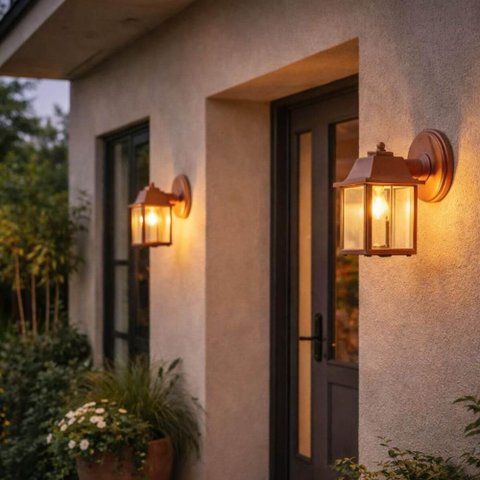 Conjunto 4 Arandelas de Parede Cobre Termoplástico Lâmpada e27 Luminária Decorativa Dital