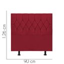 Ver imagem 2 de Cabeceira Estofada Istambul Capitonê 90cm Solteiro Box Quarto Corino Vermelho - Ahazzo Móveis