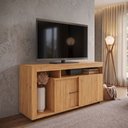 Ver imagem 1 de Rack para TV até 40 Polegadas 135,5cm Sala de Estar 2 Portas com 6 Lavanda Marrom