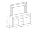 Ver imagem 3 de Rack para TV até 40 Polegadas 135,5cm Sala de Estar 2 Portas com 6 Lavanda Marrom