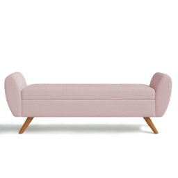 Recamier Bau Grecia 1,60m Suede Rosa Bebe - Clique Decor Clique decorações - 1