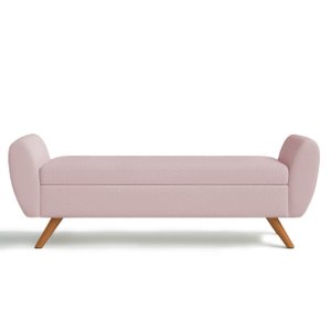 Recamier Bau Grecia 1,60m Suede Rosa Bebe - Clique Decor Clique decorações