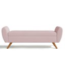 Ver imagem 1 de Recamier Bau Grecia 1,60m Suede Rosa Bebe - Clique Decor Clique decorações