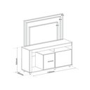 Ver imagem 3 de Rack para TV até 40 Polegadas 135,5cm Sala de Estar 2 Portas com 6 Lavanda Marrom