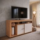 Ver imagem 1 de Rack para TV até 40 Polegadas 135,5cm Sala de Estar 2 Portas com 6 Lavanda Marrom