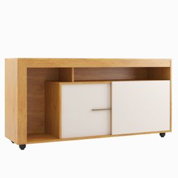 Rack para TV até 40 Polegadas 135,5cm Sala de Estar 2 Portas com 6 Lavanda Marrom - 4