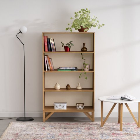 Estante Madeira Maciça 3 Prateleiras Nina Yescasa