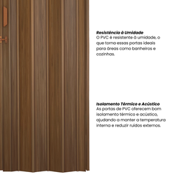 Porta Sanfonada de PVC 210x72cm Bariri - 4