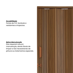 Porta Sanfonada de PVC 210x84cm Bariri - 4