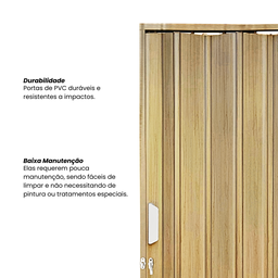 Porta Sanfonada de PVC 210x62cm Bariri - 6 Porta Sanfonada de PVC 210x62cm Bariri - 6