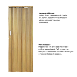 Porta Sanfonada de PVC 210x72cm Bariri - 4