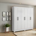Ver imagem 2 de Guarda Roupa De Casal 6 Portas Plaza Branco