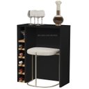 Ver imagem 4 de Aparador Adega Bar Para Cervejeira Preto / Nature - JM Casa dos Móveis