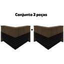 Ver imagem 5 de Balcão para Atendimento Recepção em L 295,4cm x 147,7cm Preto/Charuto Artany
