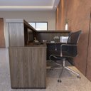 Ver imagem 7 de Balcão para Atendimento Recepção em L 295,4cm X 147,7cm 