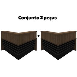 Balcão para Atendimento Recepção em L 295,4cm X 147,7cm  - 2