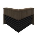 Ver imagem 6 de Balcão para Atendimento Recepção em L 295,4cm x 147,7cm Preto/Charuto Artany
