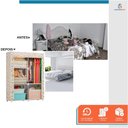 Ver imagem 6 de Guarda Roupa Armário Dobrável Portátil Multiuso Organizador de Roupas Sapateiro Flores - StaremCasa