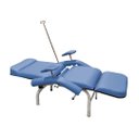 Ver imagem 1 de Poltrona Reclinável para Coleta com Suporte de Soro Luxo Azul Céu