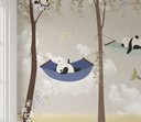 Ver imagem 2 de Papel de parede infantil panda safári para quarto de bebê M² PP133
