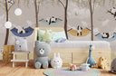 Ver imagem 3 de Papel de parede infantil panda safári para quarto de bebê M² PP133