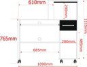 Ver imagem 4 de Mesa de Trabalho Home Office Andes C/ Gaveteiro e Suporte para Cpu - Imbuia