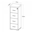 Ver imagem 3 de Conjunto Escritório Recepção 3 Peças com 2 Balcões em L Tamburato 147,7cm 1 Gaveteiro 