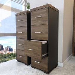 Conjunto Escritório Recepção 3 Peças com 2 Balcões em L Tamburato 147,7cm 1 Gaveteiro  - 16