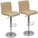 Ver imagem 1 de Kit 2 Banquetas Confort Gomos Estofada Giratória Bege