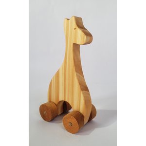 Girafa de Madeira Maciça. Brinquedo Artesanal e Decoração.