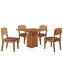 Ver imagem 2 de Mesa de Jantar Eloise 90cm Tampo Mdf Laminado com 4 Cadeiras Copper Premium Moderna Mobília