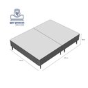 Ver imagem 5 de Base Sommier Camurça Cinza Super King 193x203x23cm - 1051611854 - Ortobom Base Sommier Camurça Cinza