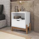 Ver imagem 7 de Mesa de Cabeceira 1 Gaveta 004015 Branco Dcasa