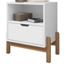 Ver imagem 1 de Mesa de Cabeceira 1 Gaveta 004015 Branco Dcasa